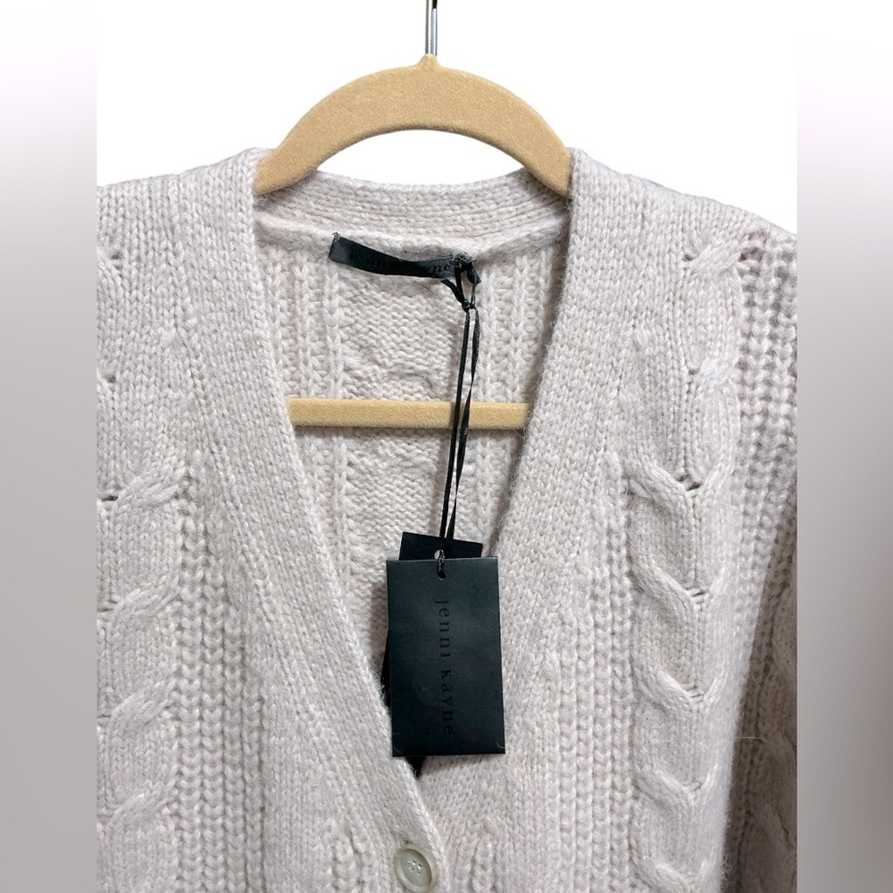 JENNI KAYNE Cable Cocoon Cardigan XS 27” P2P Blush $395 Retail NWT - Picture 6 of 12